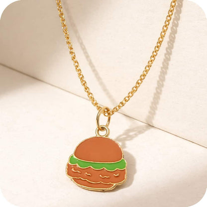 Burger Charm Necklace