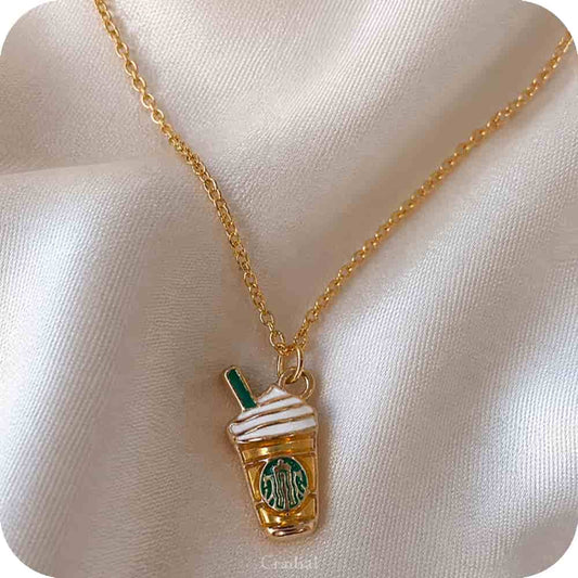 Coffee Cup Gold Necklace