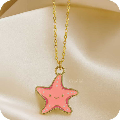 Peach Star Fish Necklace