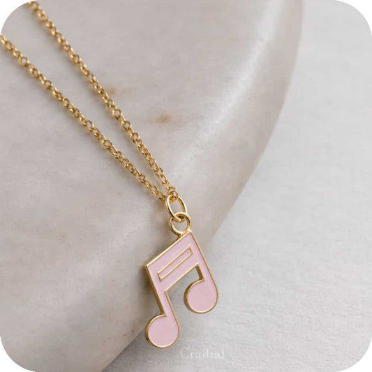 Pink Beam Note Necklace