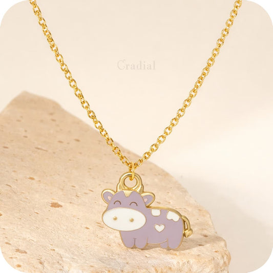 Purple Cow Necklace