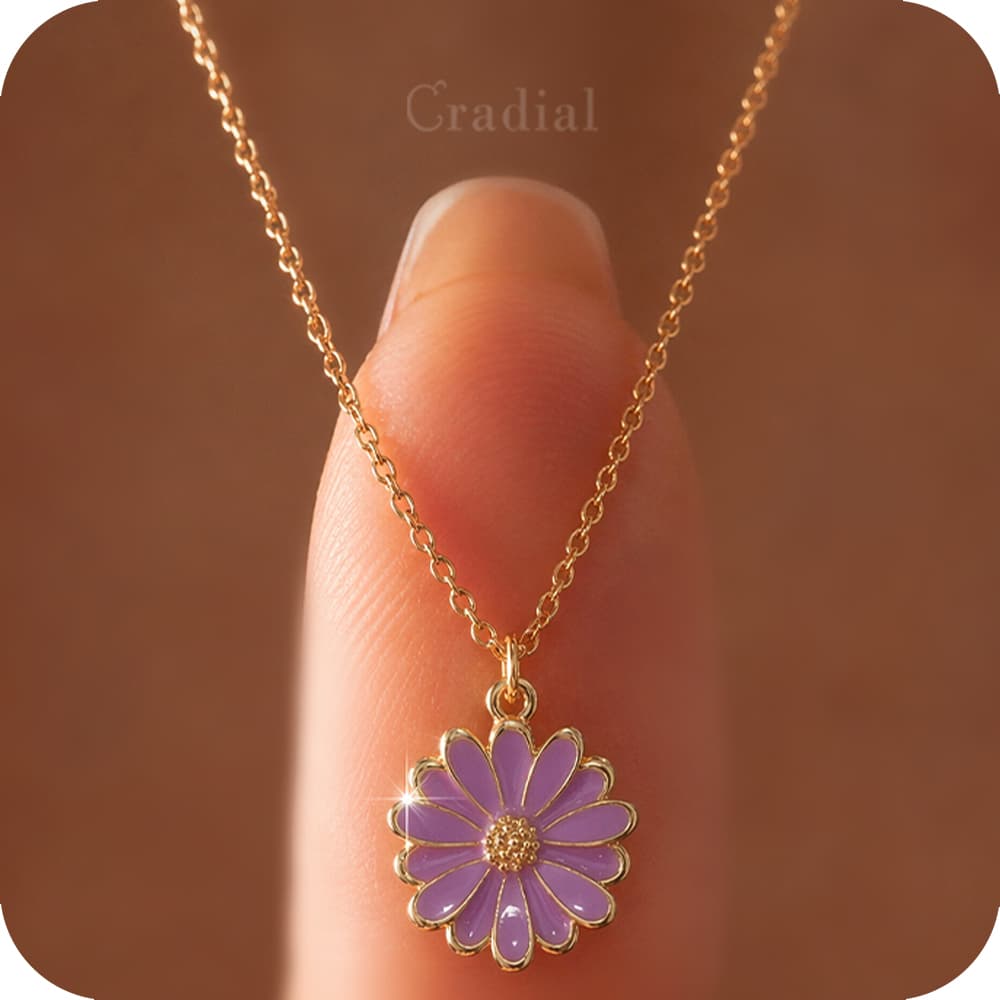 Purple Petal Necklace