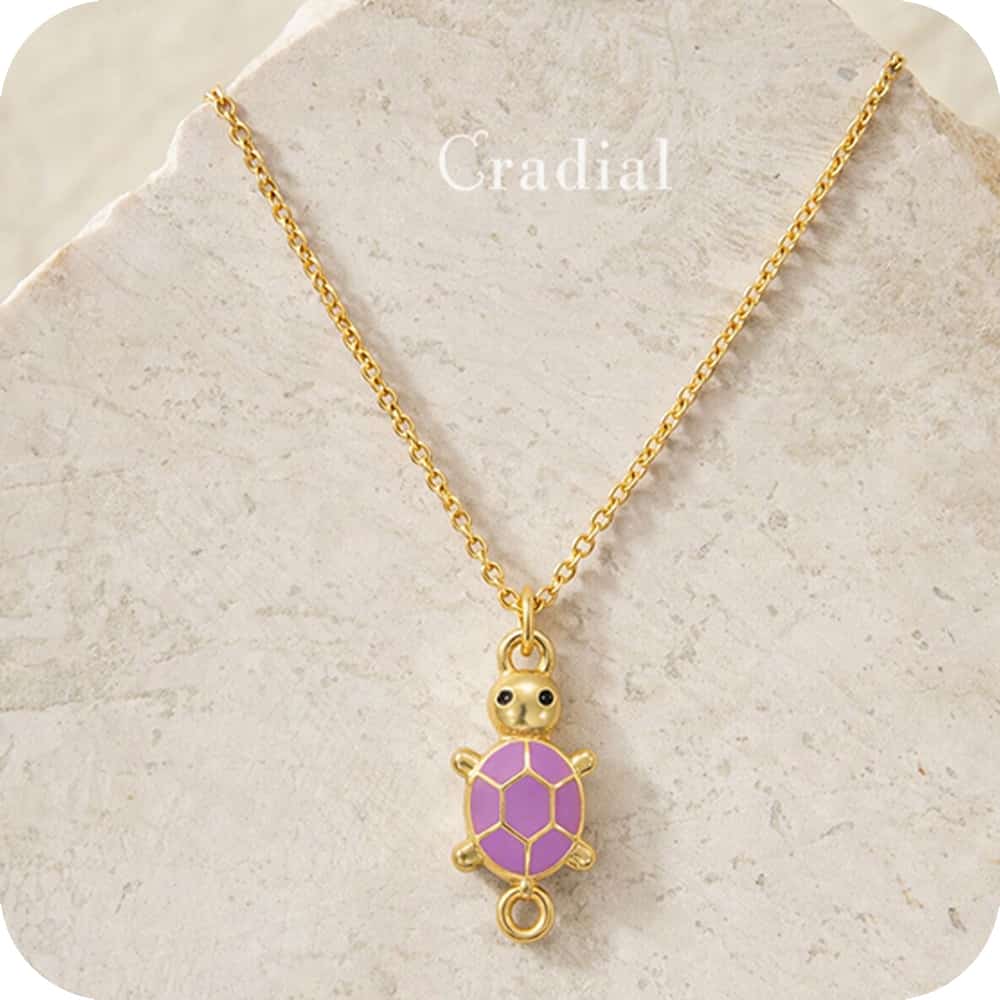 Purple Turtle Necklace