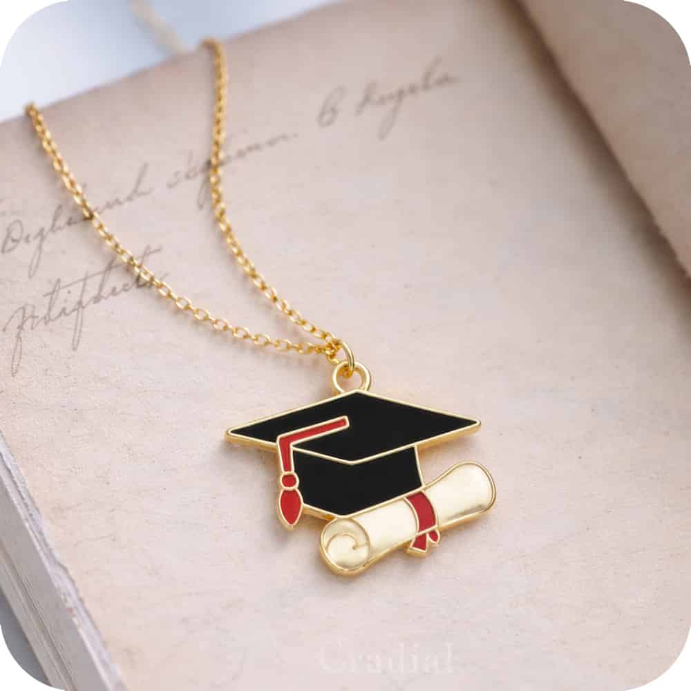 Graduation Red Cap Necklace
