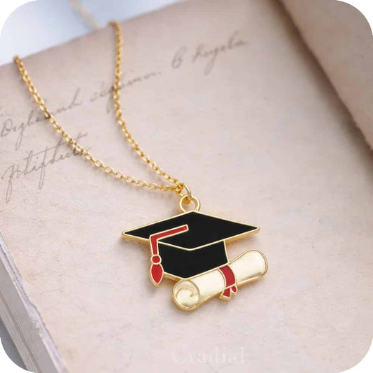 Graduation Red Cap Necklace