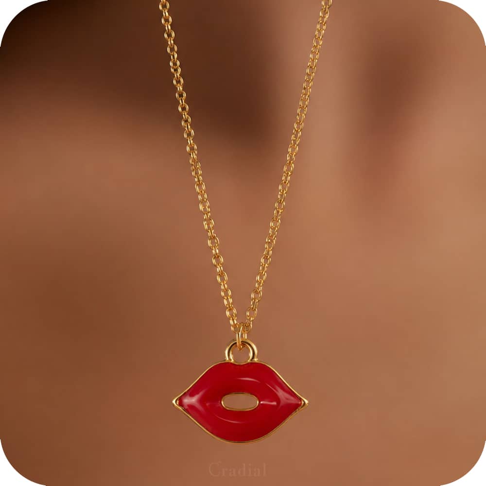 Red Lips Necklace