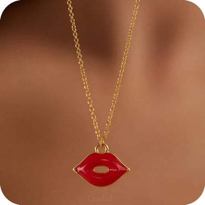 Red Lips Necklace