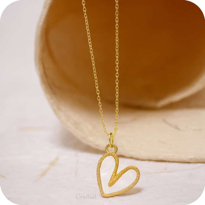 White Heart Necklace