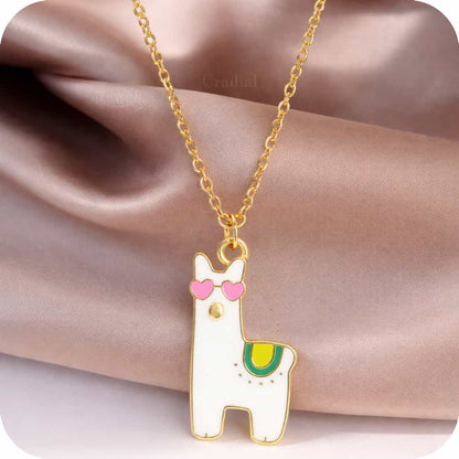 White Llama Necklace