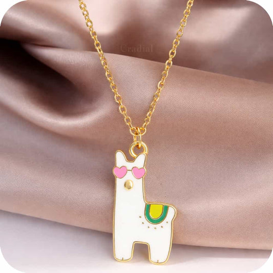 White Llama Necklace