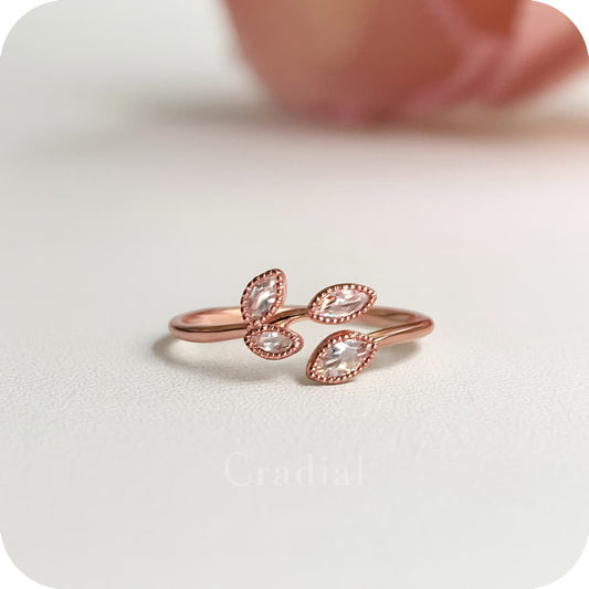 Leafet Rose Gold Ring
