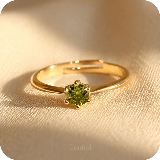 Olivra Gold Adjustable Ring