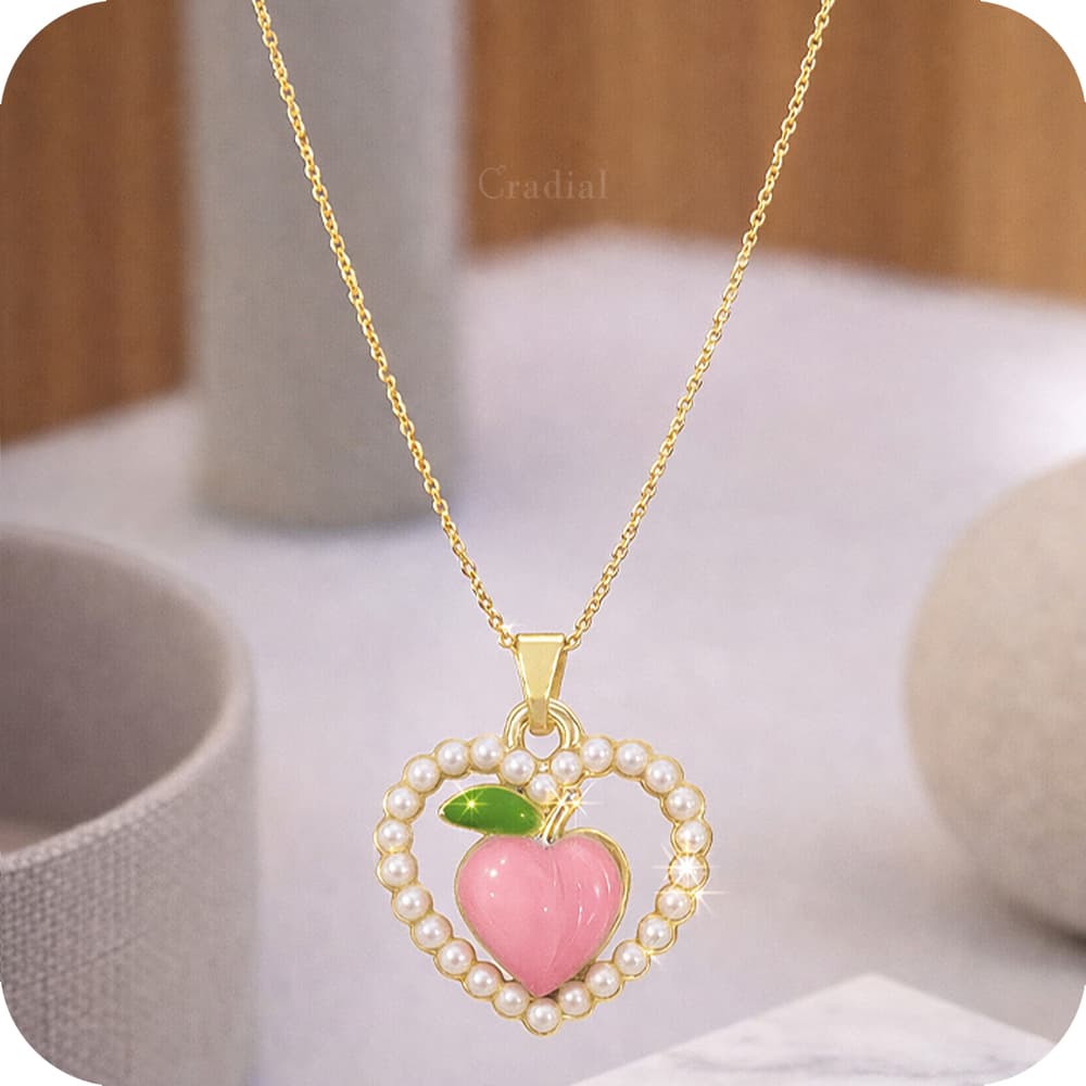 Peach Pearl Necklace