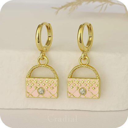 Pink Handbag Earrings