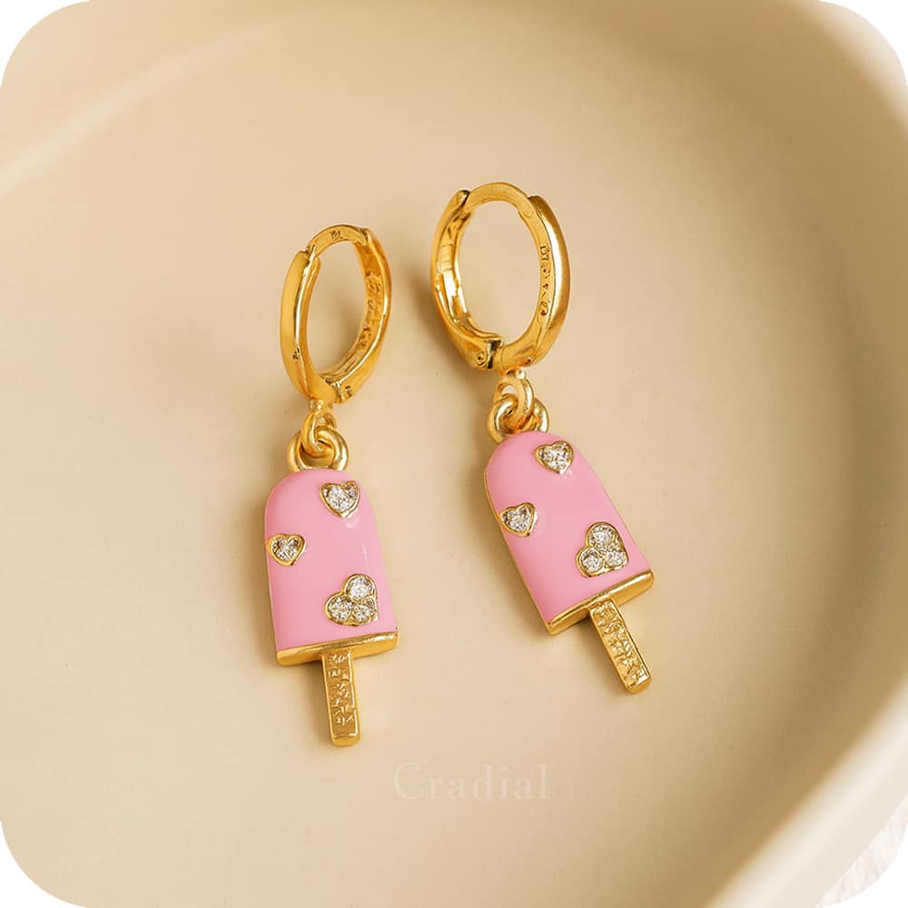 Pink Popsicle Earrings