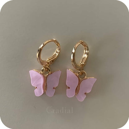 Purple Butterfly Earrings