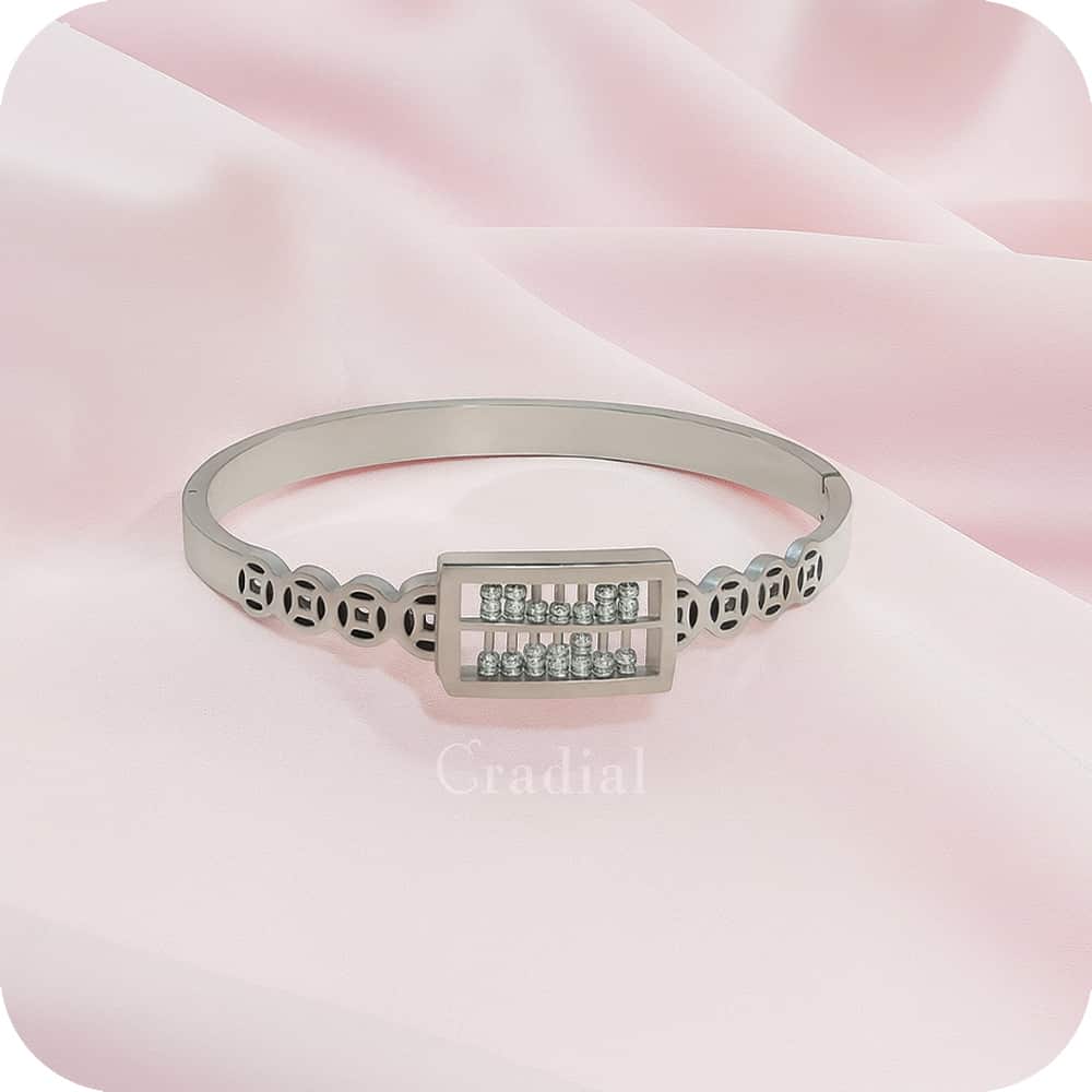 Silver Abacus Bangle