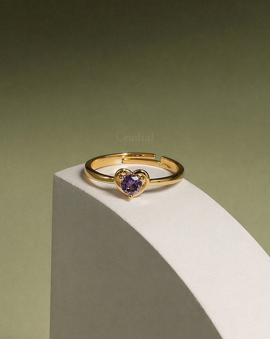 The Purple Love Adjustable Ring