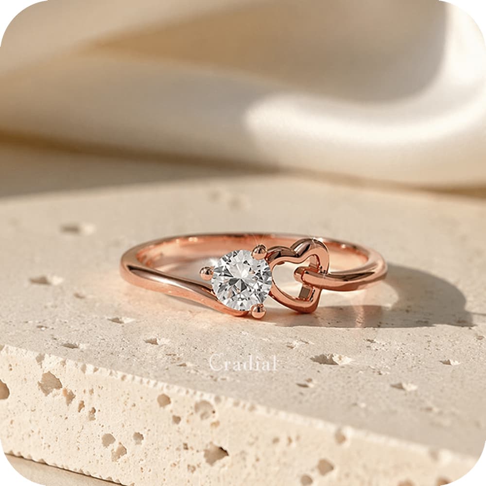 Vow Heart Rose Gold Ring