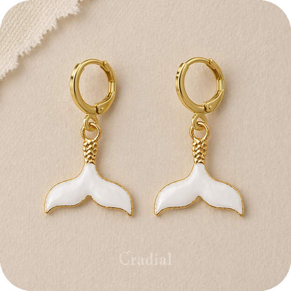White Aureal Earrings