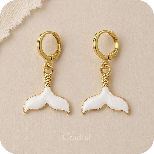 White Aureal Earrings