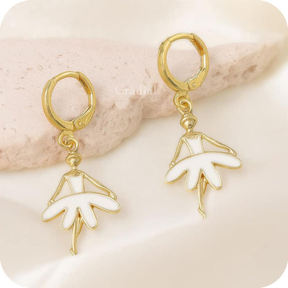 White Ballerina Earrings