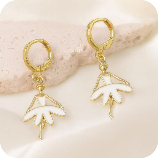 White Ballerina Earrings