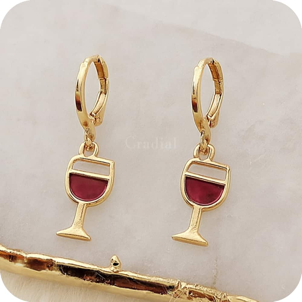 Wine Glass Earrings