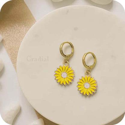 Yellow Daisy Earrings