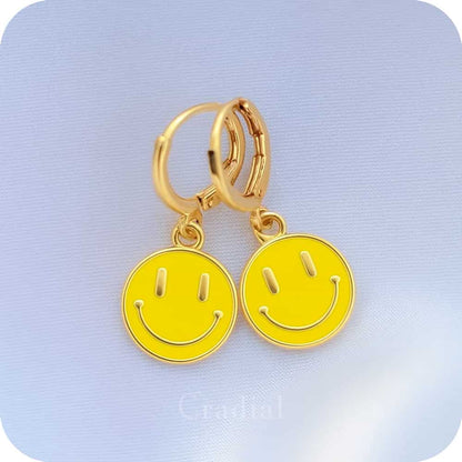 Yellow Smiley Earrings
