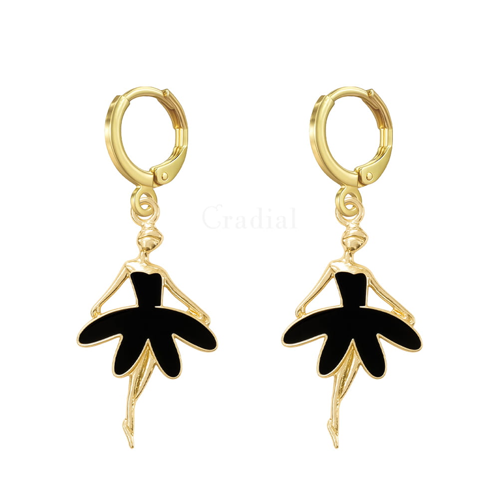 Black Ballerina Earrings