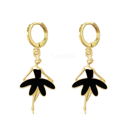 Black Ballerina Earrings