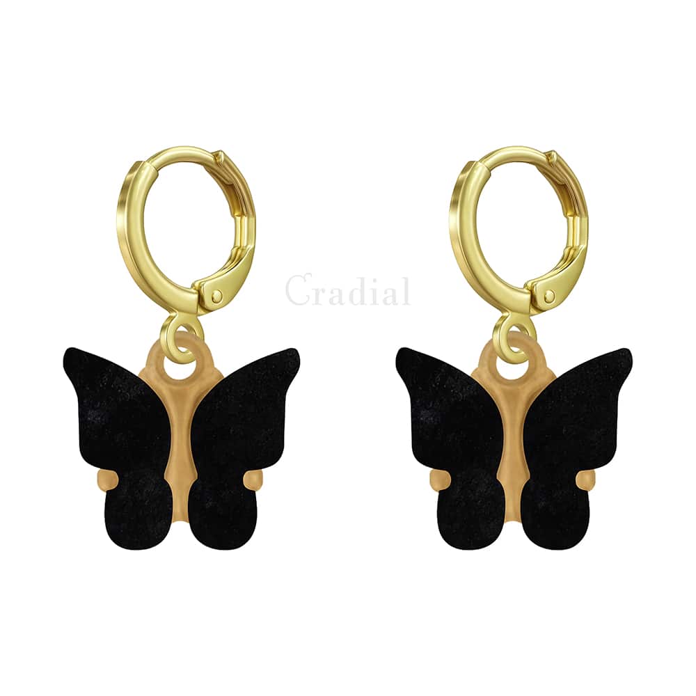 Black Butterfly Earrings