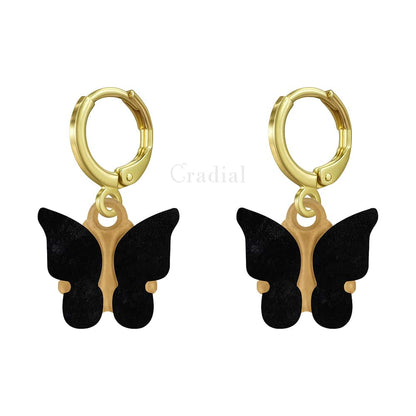 Black Butterfly Earrings
