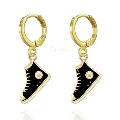 Black Converse Earrings