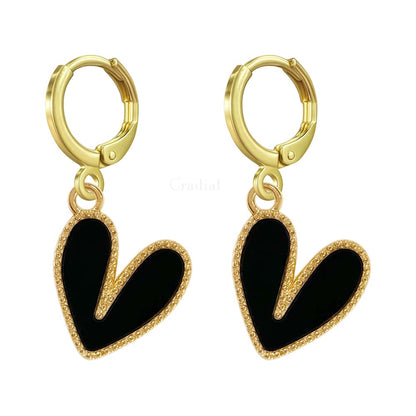Black Heart Earrings