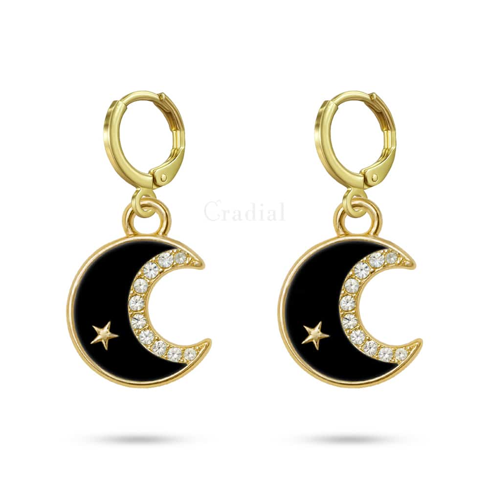 Black Moon Earrings