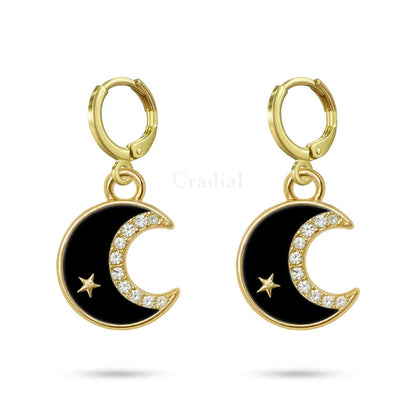 Black Moon Earrings