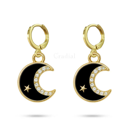 Black Moon Earrings