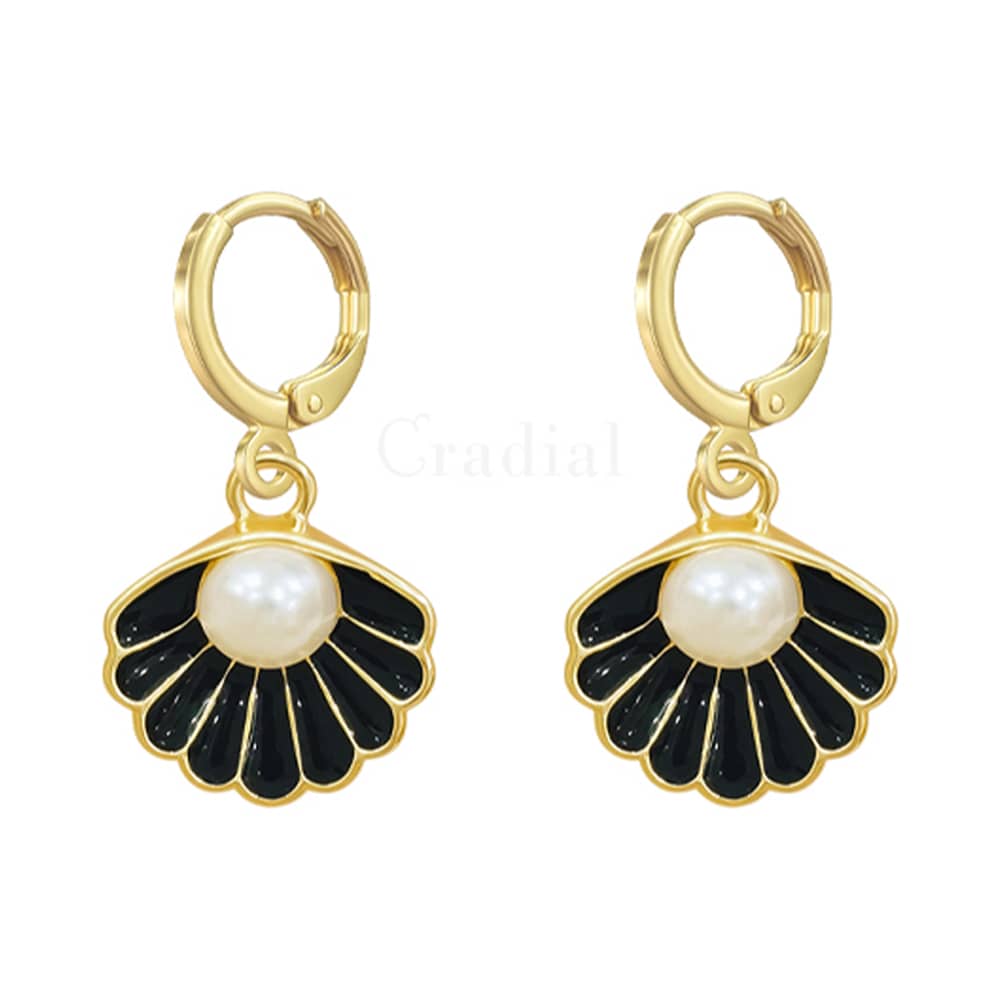 Black Shell Earrings