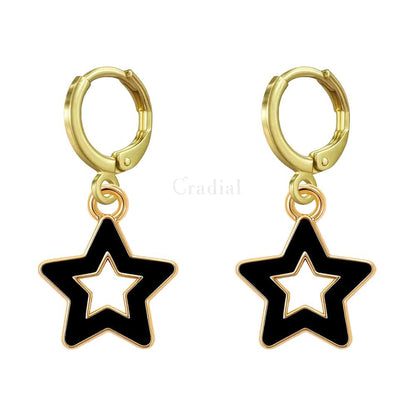 Black Star Earrings