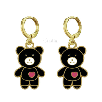 Black Teddy Earrings