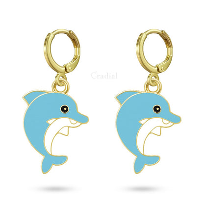 Blue Dolphin Earrings