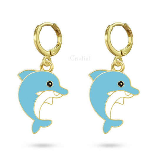Blue Dolphin Earrings