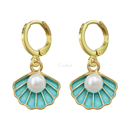 Blue Shell Earrings