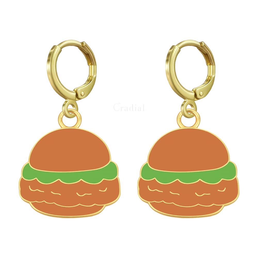 Burger Earrings