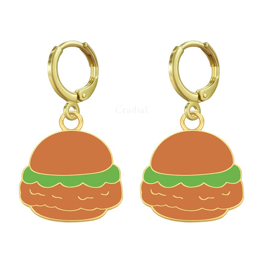 Burger Earrings