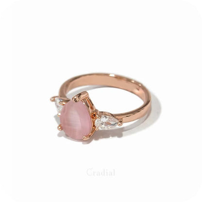 Pink Dewy Rose Gold Ring