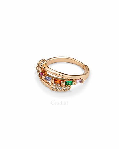 Gem Trail Rose Gold Ring