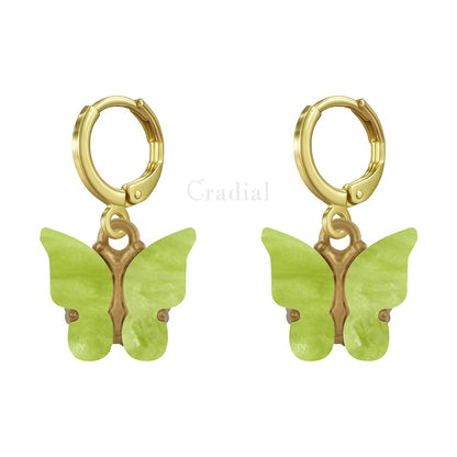 Green Butterfly Earrings